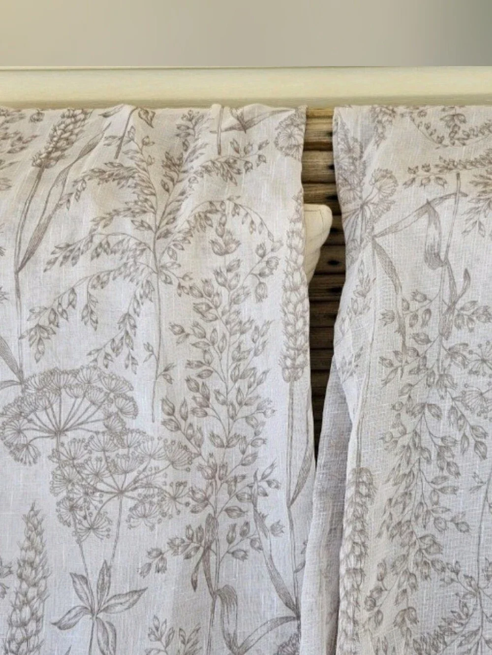Better Homes & Gardens Taupe Brown Floral Botanical Window Curtains 50×84